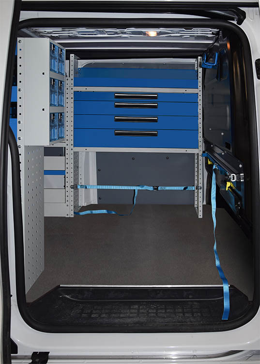 Proace con cassetti metallici Syncro Friuli