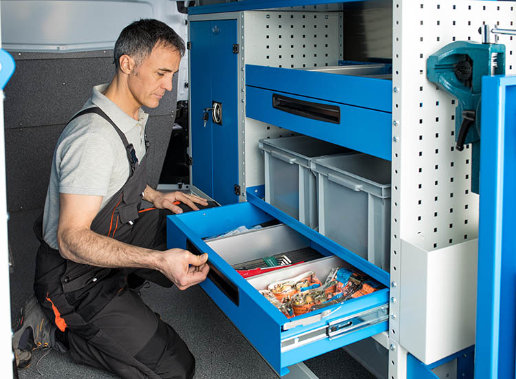 Cassetto metallico con divisori Syncro Friuli