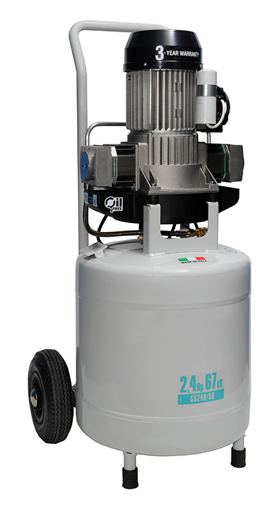 compressore verticale oilless 240 litri minuto Syncro Friuli